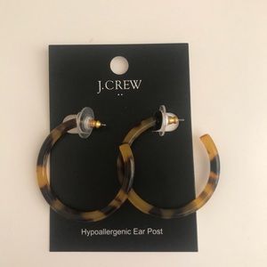 J. Crew Tortoise Hoop Earrings NWT